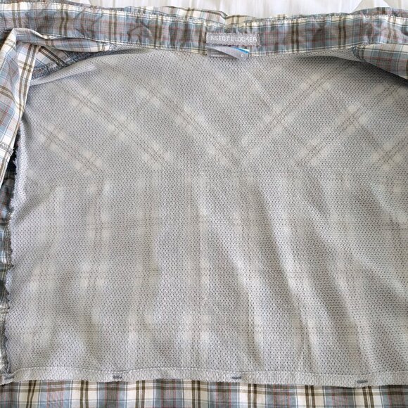 Columbia Plaid Button-up Shirt Men's Large Insect Blocker Roll-Tab Long Sleeve - Picture 14 of 16